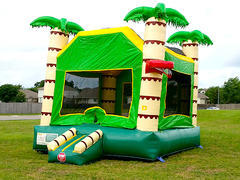 Palm Tree Bounce House W/ Basketball Goals Palm Tree Bounce House W/ Basketball Goals